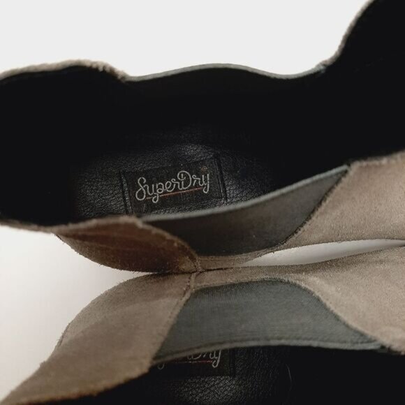 SUPERDRY Yasmin Ankle Boots Genuine Suede Leather Block Heel Grey Sz 9 - Picture 16 of 16